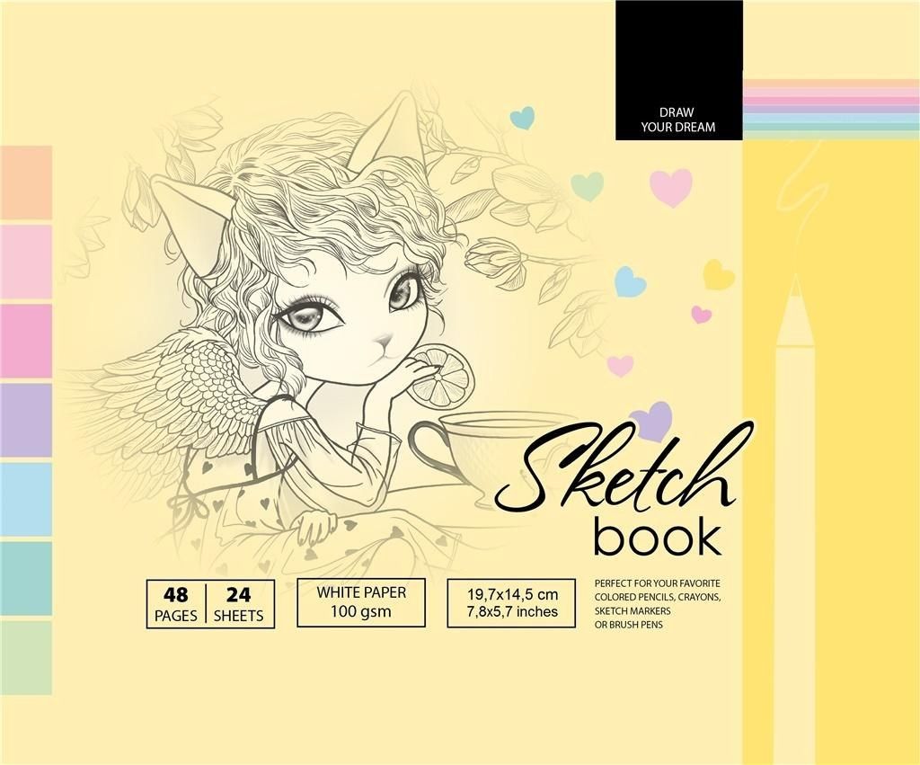 Fresh Szkicownik 14.5x19.7cm 48k żółty