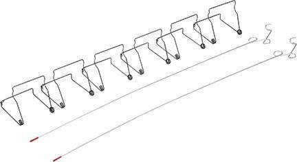Zestaw zacisków do drzwi ściany przeciwpyłowej zaciski górne i boczne 8szt.