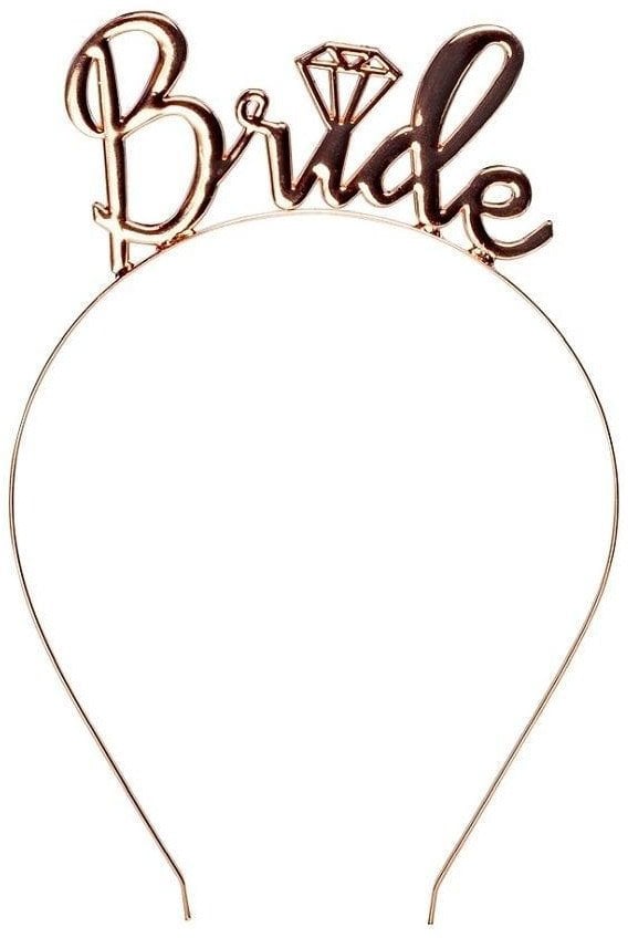Metalowa tiara Bride różowe złoto