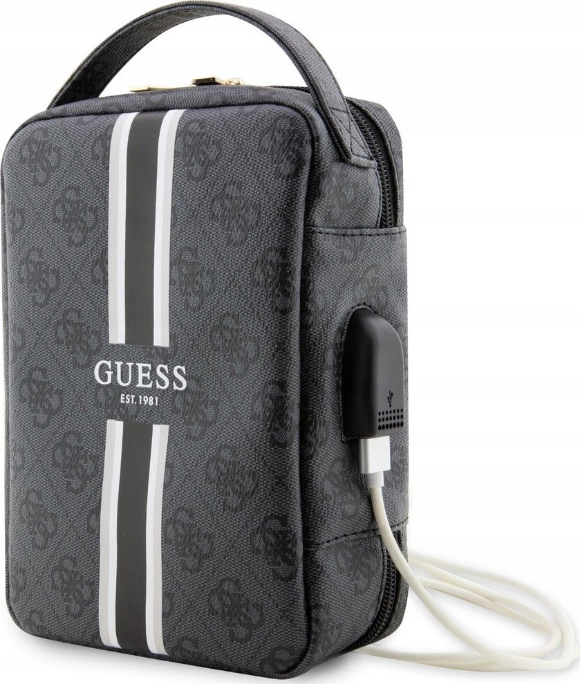 Guess Guess 4G Printed Stripes Travel Universal Bag - Organizer na akcesoria (Czarny)