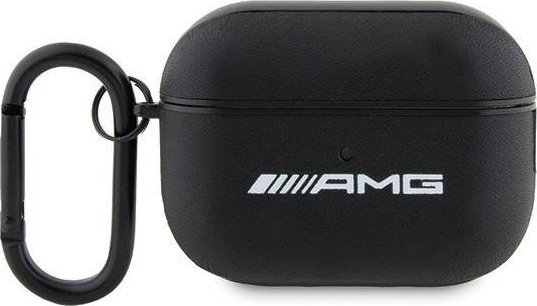 Mercedes Amg Amap2Slwk Airpods Pro 2 (2022/2023) Cover Czarny/Black Leather White Logo