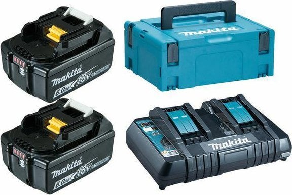 Makita Energy Kit 198116-4 2x BL1860B + DC18RC