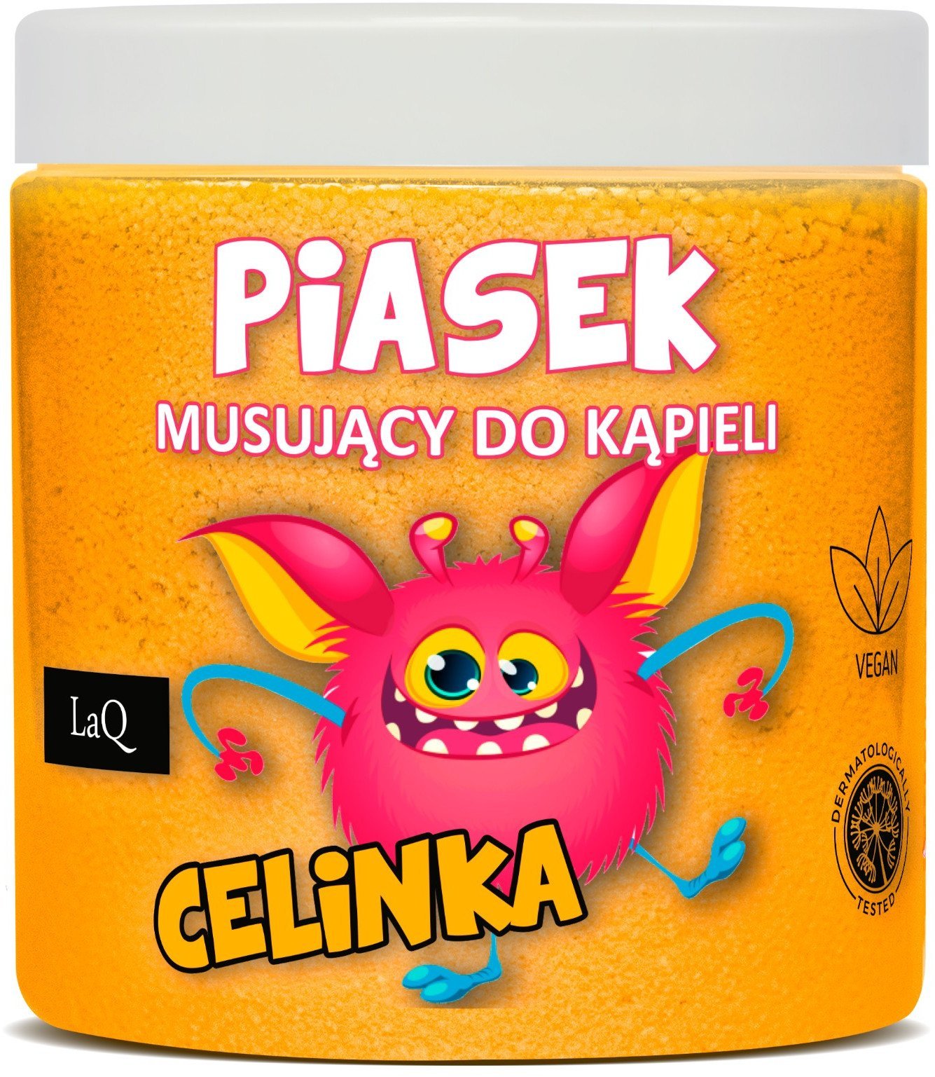LAQ_Celinka piasek musujący do kąpieli Pomarańczowy 190g