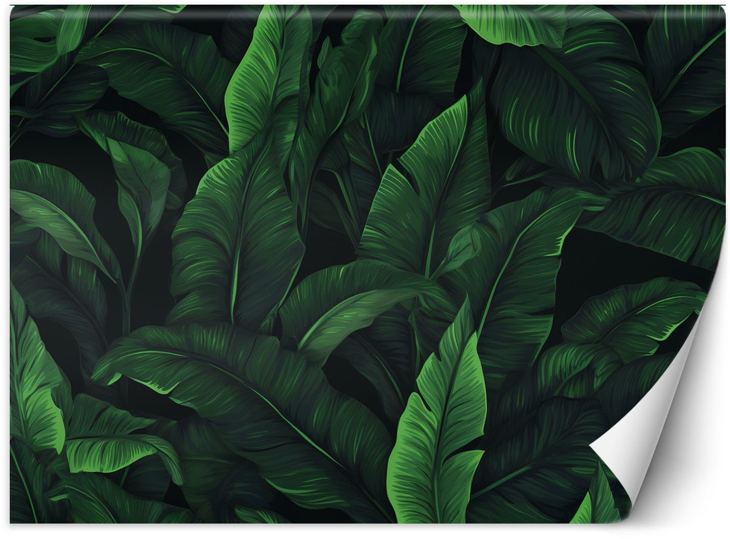 Feeby Fototapeta Egzotyczne liście w monochromatycznej zieleni 200x140 small
