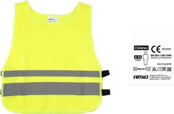 AMiO Kamizelka ostrzegawcza dziecięca żółta SVK-03 z certyfikatem