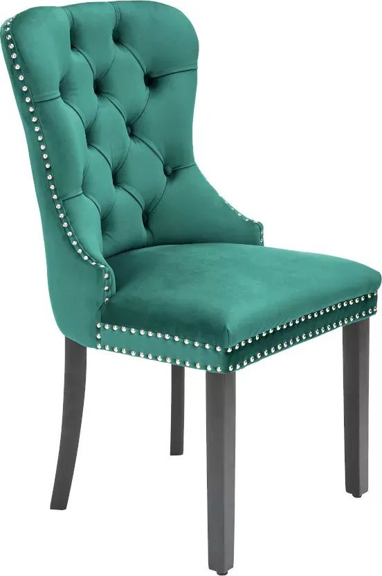 Elior Zielone tapicerowane krzesło - Erega