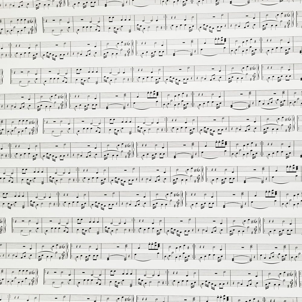 Papier biały nuty do pakowania 57cmx2m 2m223