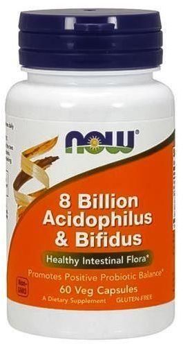 NOW Foods Acidophilus & Bifidus 8 Bilion 60 kapsułek