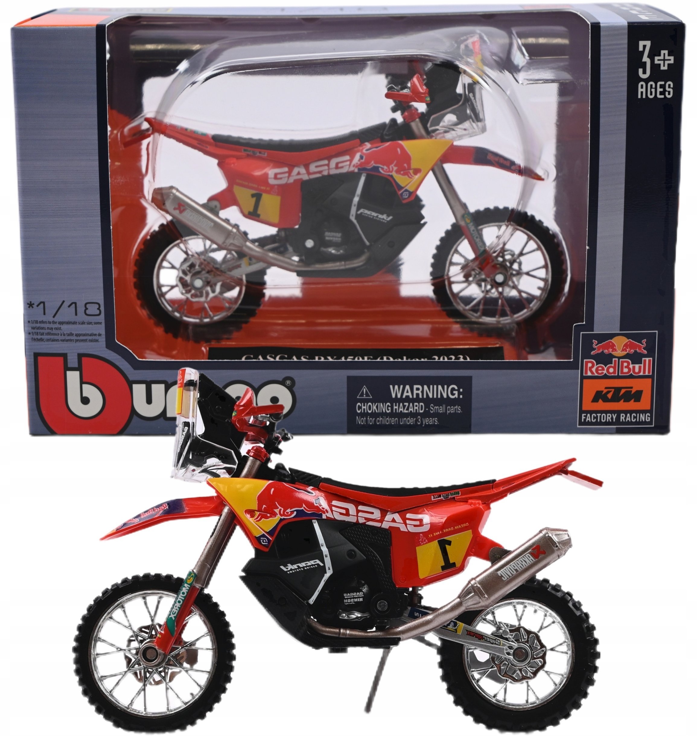 BBU 1:18 KTM Cycle Gasgas RX450F Dakar2023 51091