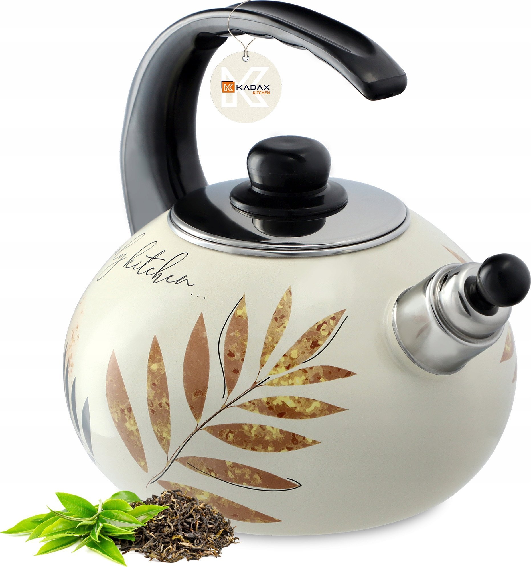Kadax KADAX Czajnik Emaliowany 2,2L Indukcja Gaz Gwizdek
