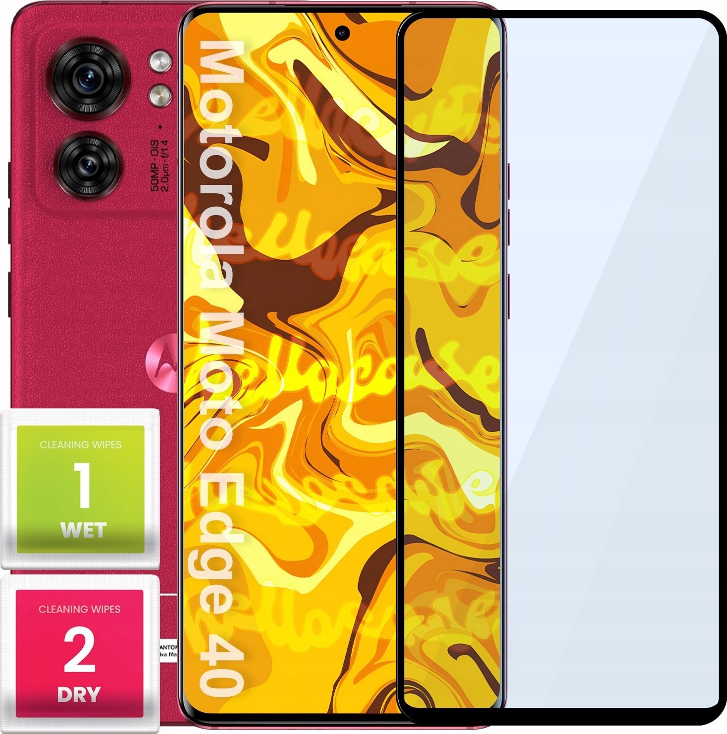 Hello Case SZKŁO HARTOWANE DO MOTOROLA MOTO EDGE 40 PEŁNE NA CAŁY EKRAN SZKIEŁKO 5D 9H