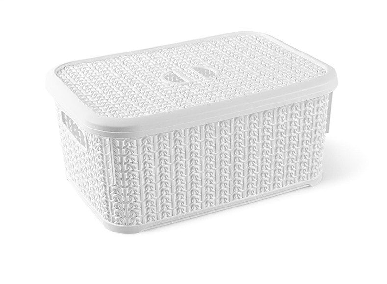 BASKET 6L KNIT M-066 WHITE