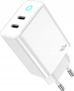 Ładowarka Jellico JELLICO ładowarka sieciowa EU19 GaN PD 40W 2xUSB-C Biały