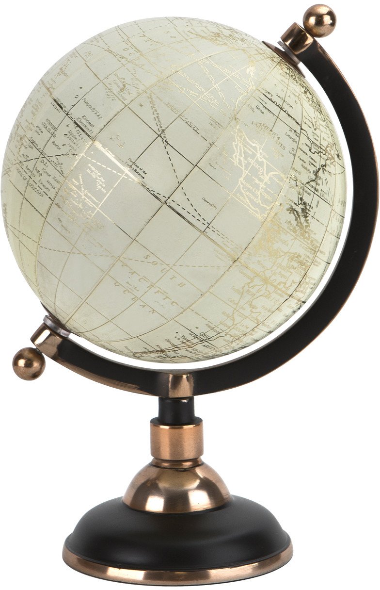 Globus Ziemi biało-złoty 27 cm Dekor-Pap