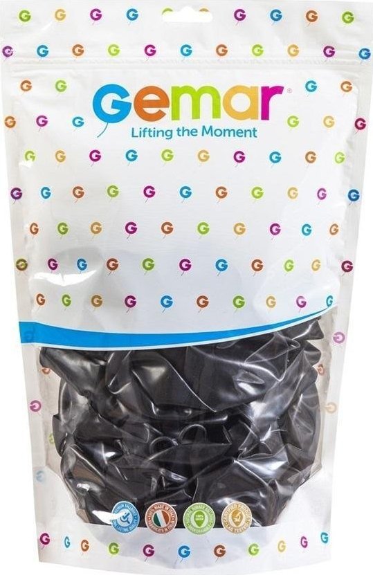 GoDan Balony metaliczne czarne 33cm 50szt