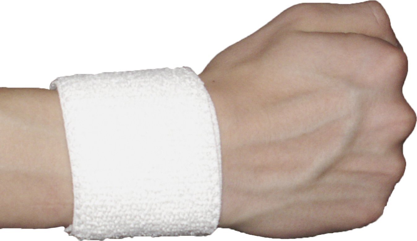 Opaska Sportowa na Nadgarstek Frotte Biała 1 szt.