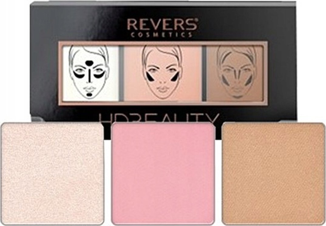 Revers HDBeauty Pro Contour Paleta do konturowania twarzy 12g (01)