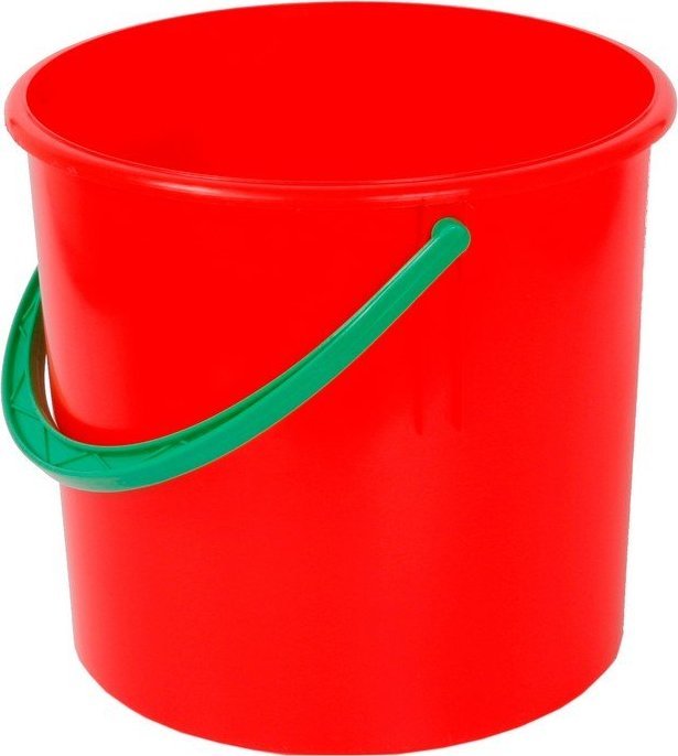 Artech Okrągły pojemnik plastikowy bez pokrywy 15l (Kolor: czerwony)