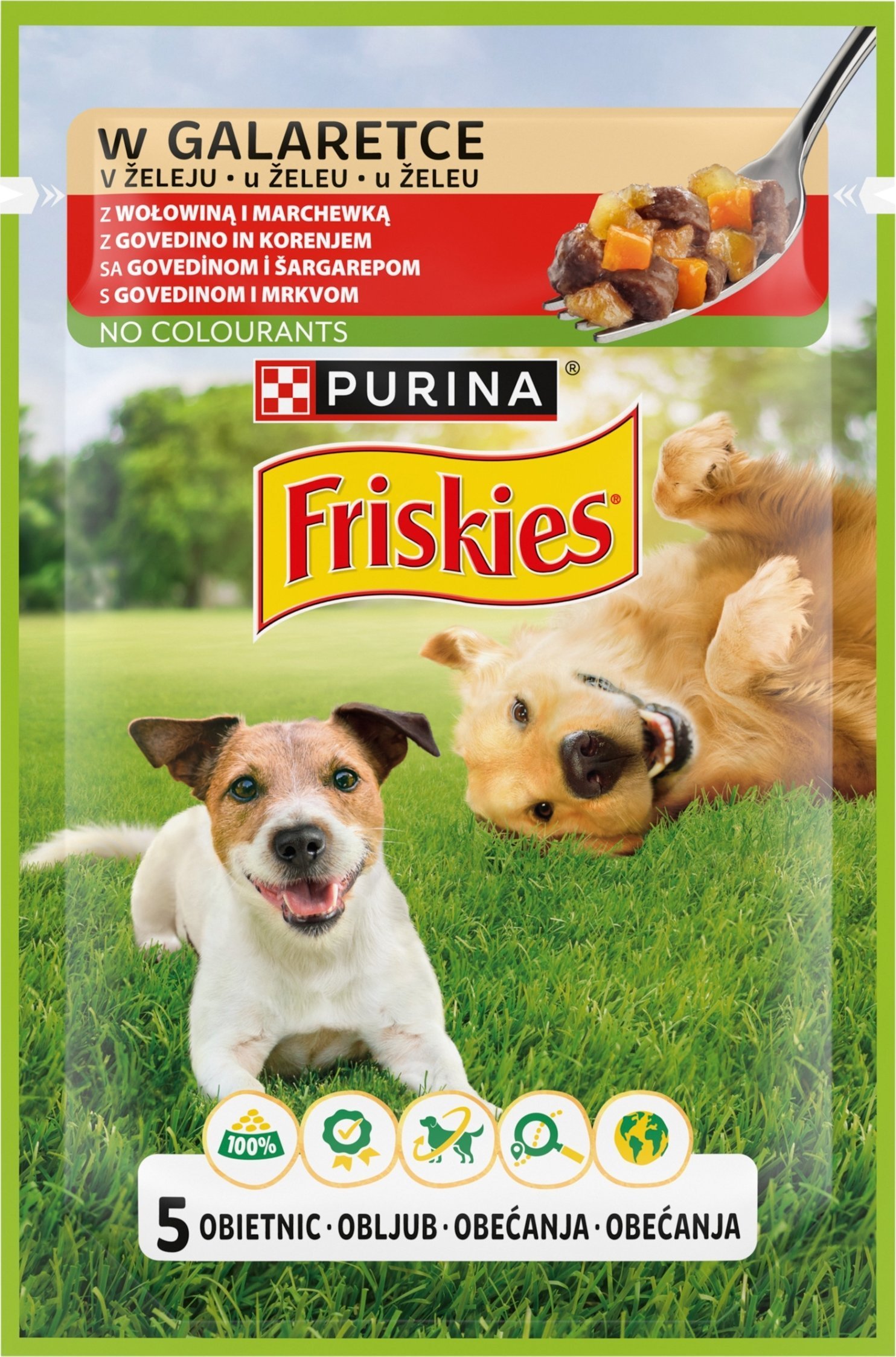 Friskies Dog Adult Wołowina i marchewka w galaretce saszetka 85g