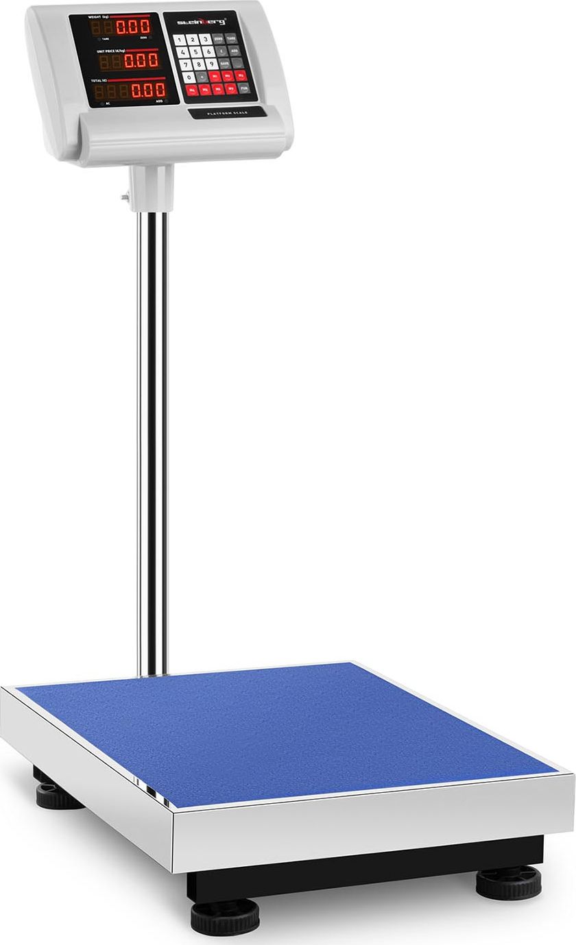 Steinberg Waga platformowa magazynowa licząca 45x60cm zasilacz + akumulator 150kg / 10g