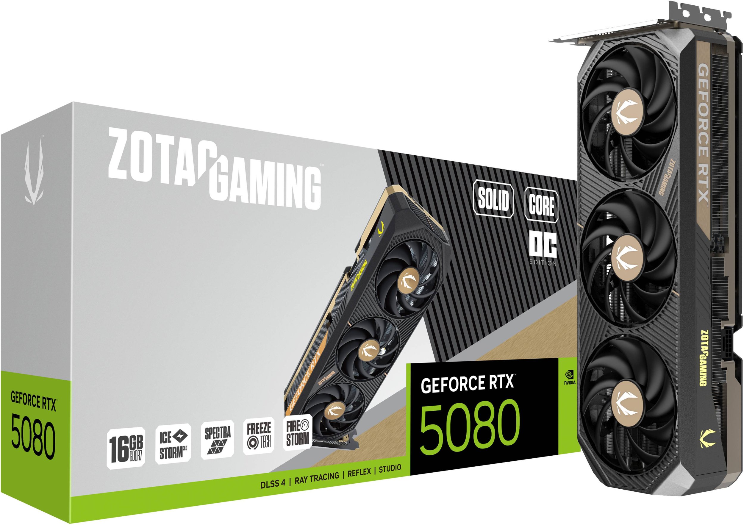 Karta graficzna Zotac Gaming GeForce RTX 5080 Solid CORE OC 16GB GDDR7 DLSS4 (ZT-B50800J2-10P)