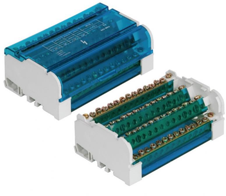 Pawbol Blok rozdzielczy 125A 500V 4P 15-zaciskowy (E.4088)