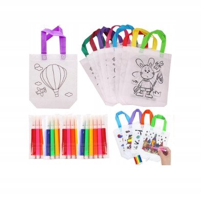 Dziecięca Torebka Do Samodzielnego Malowania + Flamastry + Diamenciki