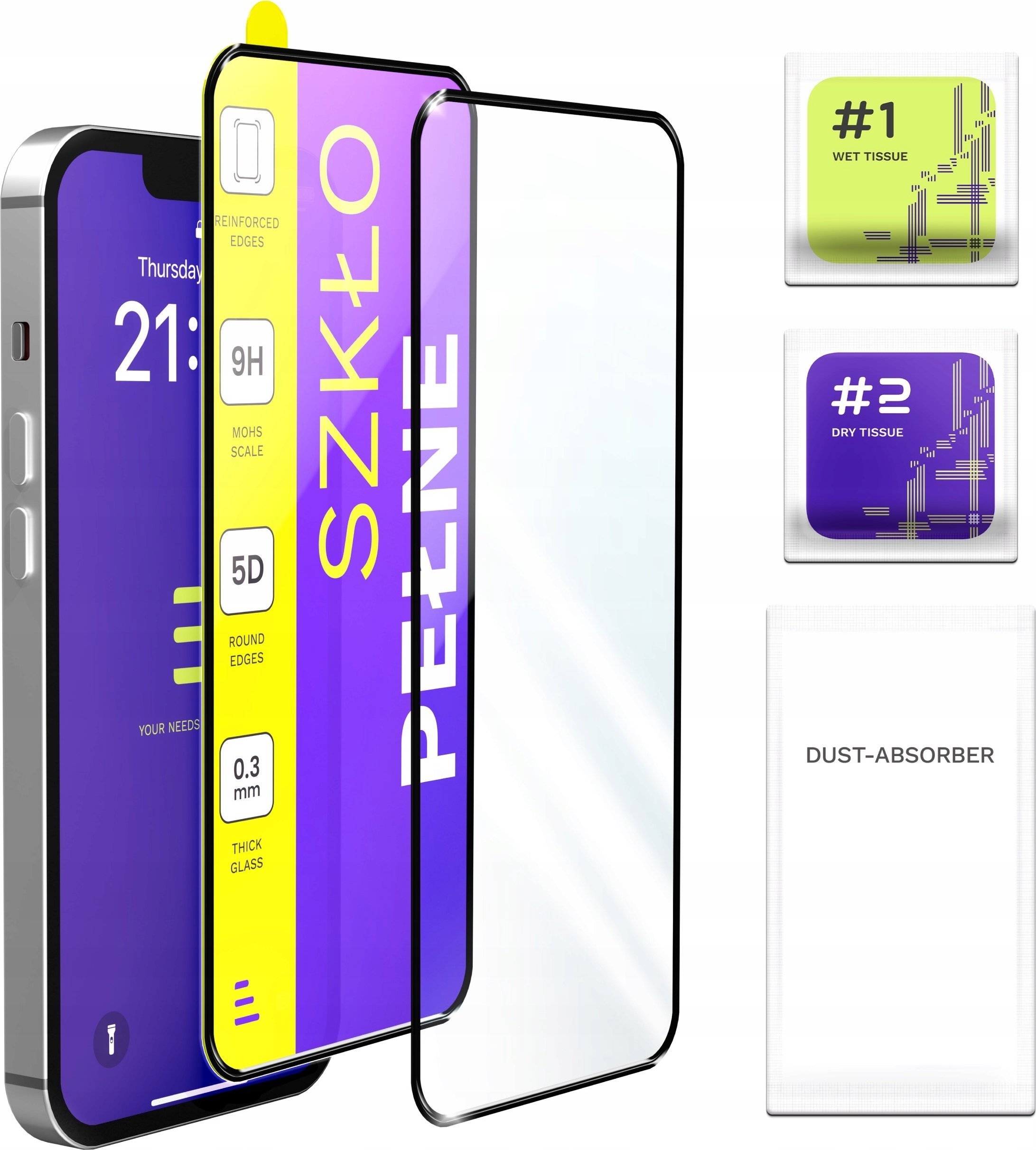 2 SZTUKI | SZKŁO HARTOWANE DO SAMSUNG GALAXY M35 5G PEŁNE NA CAŁY EKRAN 5D