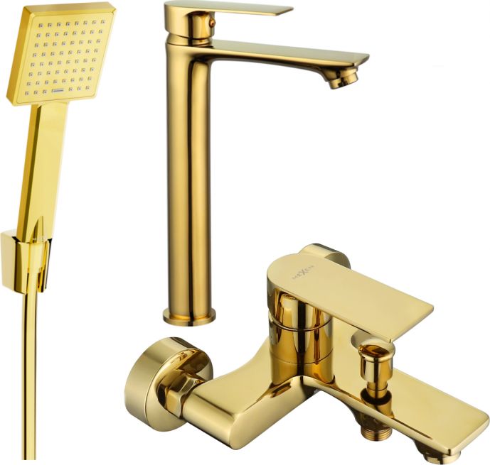 Mexen Mexen Royo R45 zestaw wannowy, złoty - 72213R45-50