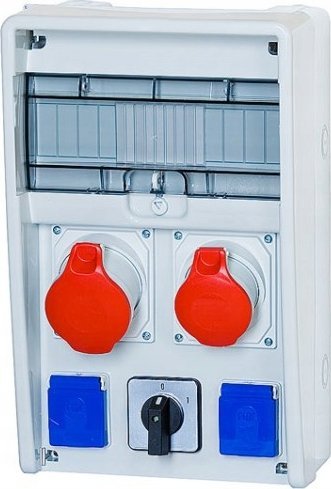 F-Elektro Rozdzielnica 12M ULISSE 16A/5P, 32A/5P, 2x230V, 0/1 IP65