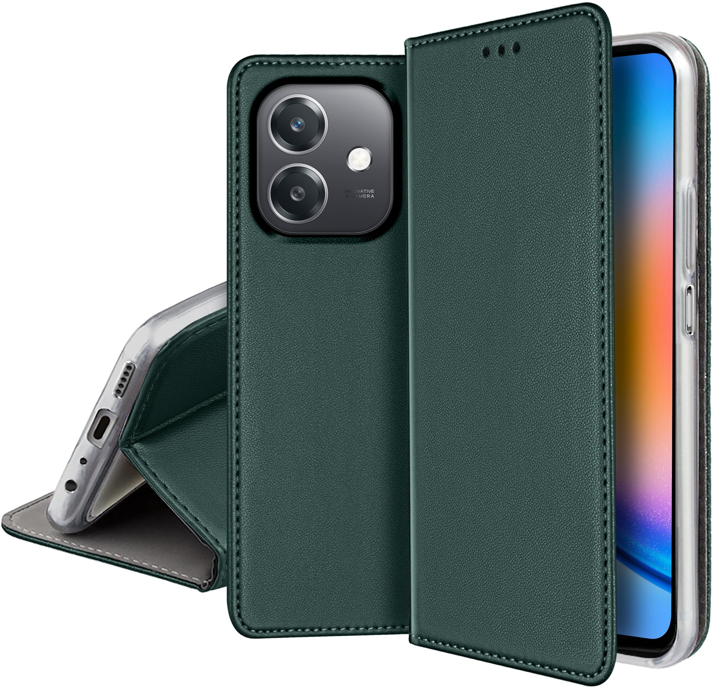 ETUI SKÓRZANE do OPPO A40 | A40M MAGNETYCZNE BOOK CASE TOKRA SZKŁO 9H