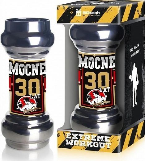 BGtech Szklanka sztanga do piwa Fitnnes Kulturysta 30 LAT uniwersalny