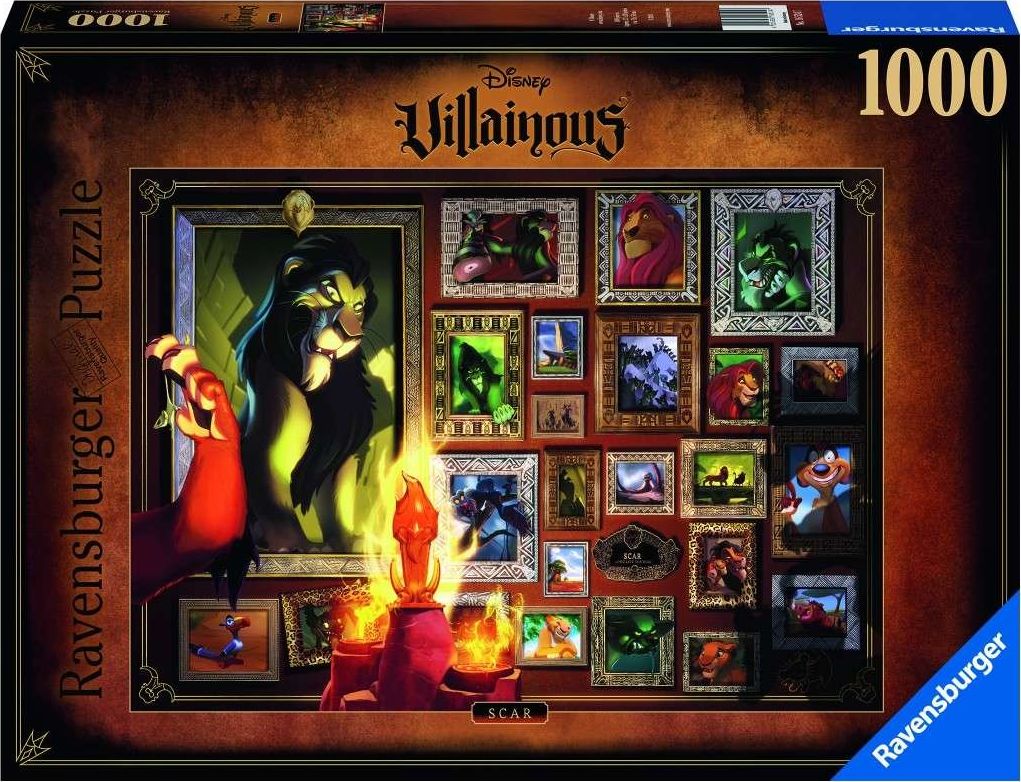 Ravensburger Puzzle 1000 Disney Skaza Król Lew Villainous