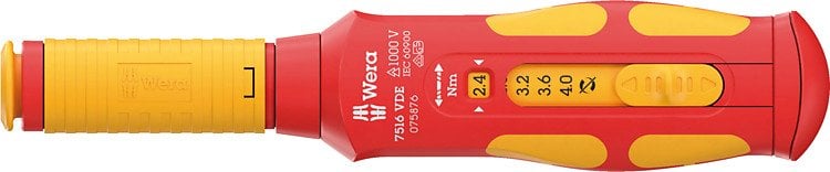 Wera Rękojeść dynamometryczna 2,4-4 Nm izolowana Safe-Torque 7508 Kraftform SPEED