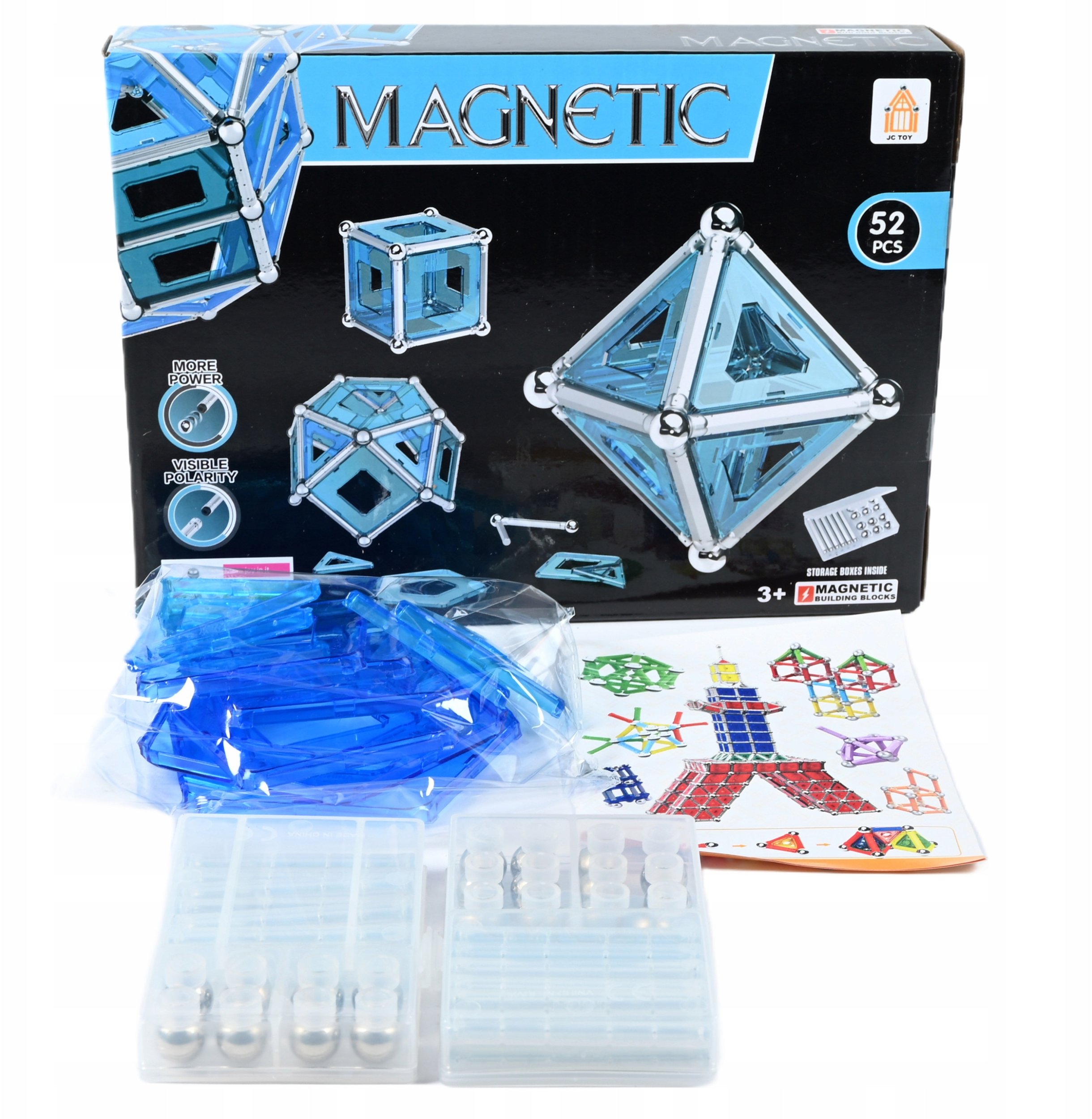 Klocki magnetyczne 52szt B2784306 65246