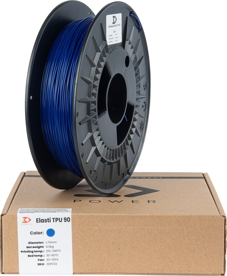 3DPower Filament 3DPower Elasti TPU 90 1.75mm Niebieski 0.5kg