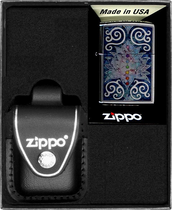 Zestaw ZIPPO Zapalniczka LOTUS FLOWER DESIGN Prezentowy No3