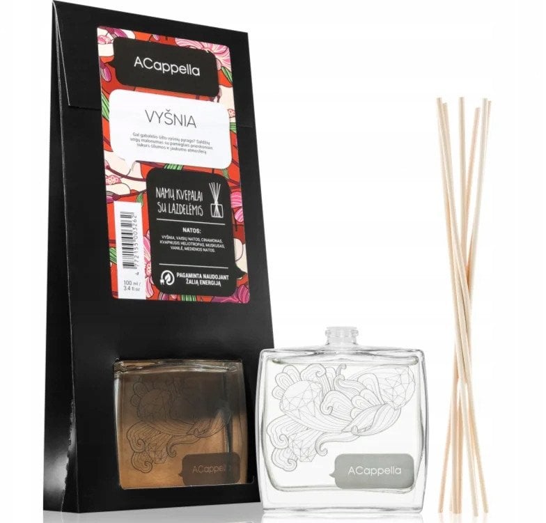 Namų kvapas su lazdelėmis ACappella Vyšnia100 ml