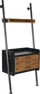 DKD Home Decor Regał DKD Home Decor Jodła Naturalny Czarny Metal (67 x 40 x 155 cm)