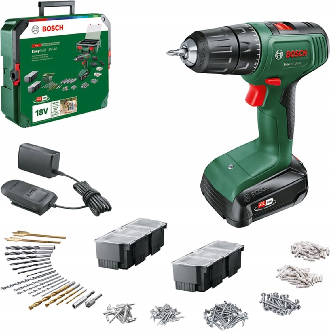 Wiertarko-wkrętarka Bosch EasyDrill 18V-40 18 V 1 x akumulator 1.5 Ah (06039D8006)