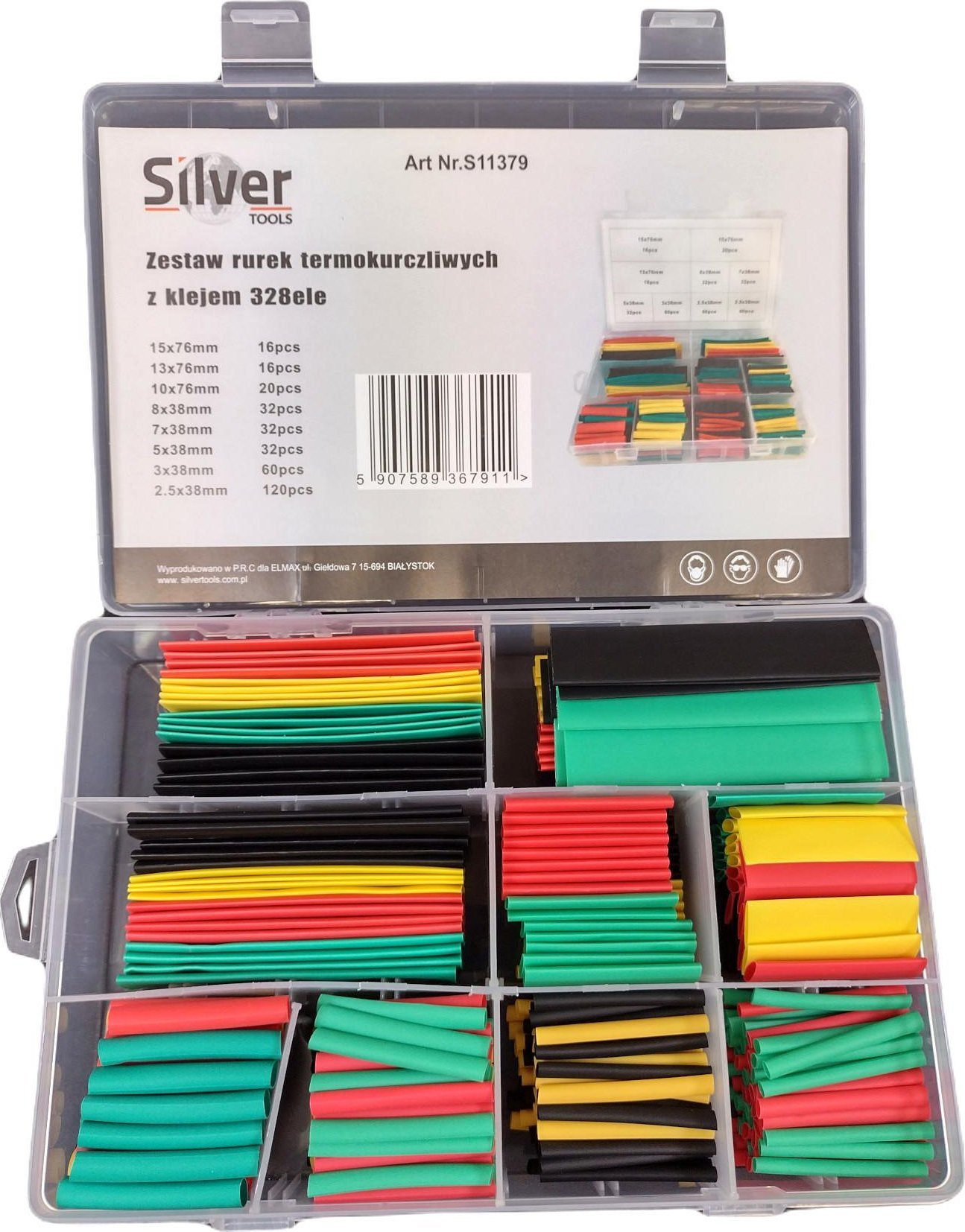 Silver SILVER KOSZULKI TERMOKURCZLIWE 328szt. Z KLEJEM