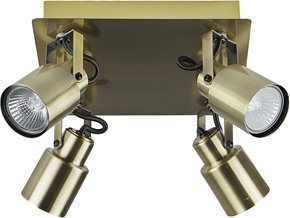 Lampa sufitowa Beliani Lampa sufitowa 4-punktowa metalowa mosiężna BONTE!