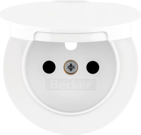 Hager R.1/R.3 Płytka czołowa gniazda i pokrywą biały (3965832089)