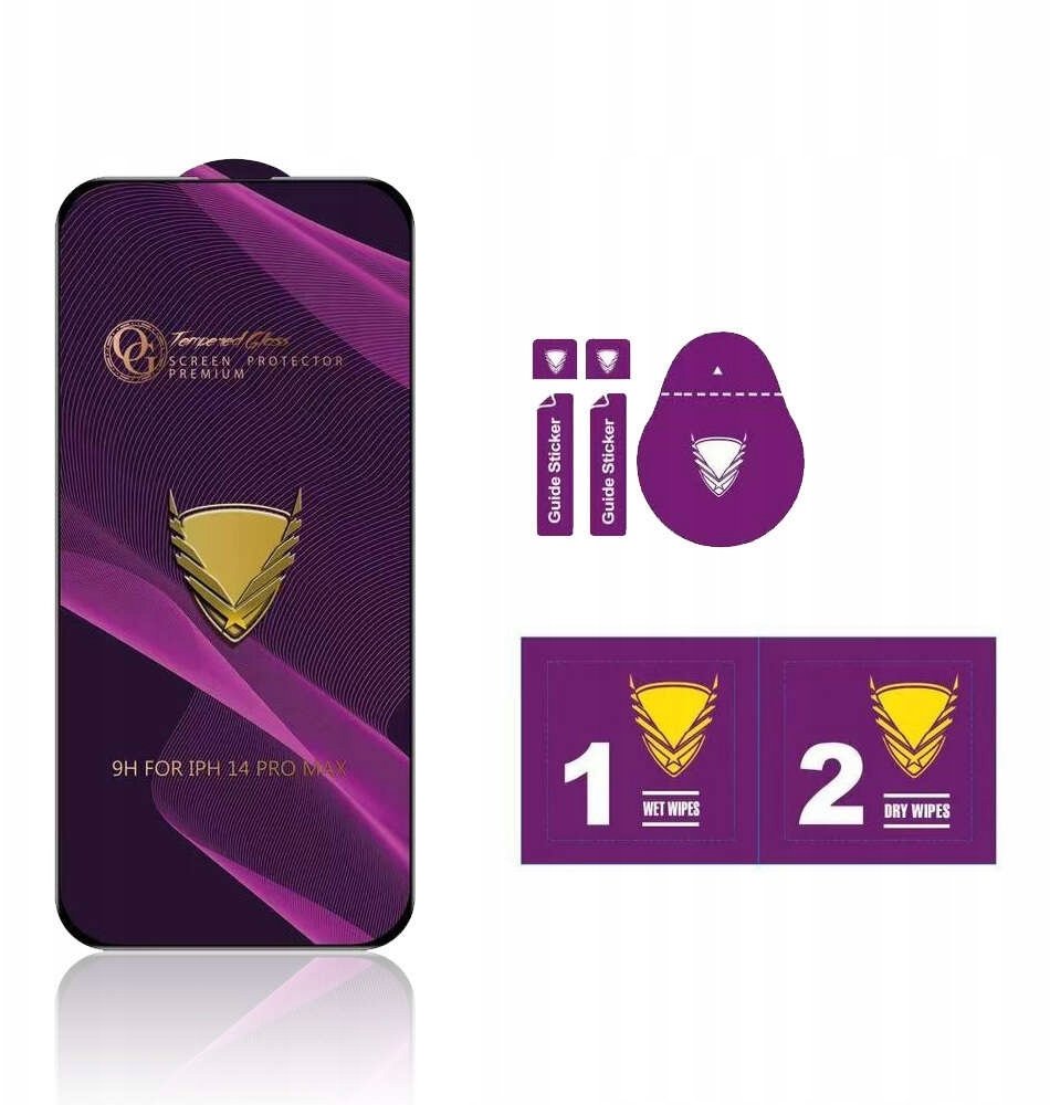 Szkło hartowane OG Premium do Samsung Galaxy S24 Ultra czarna ramka kompatybilne z fingerprint