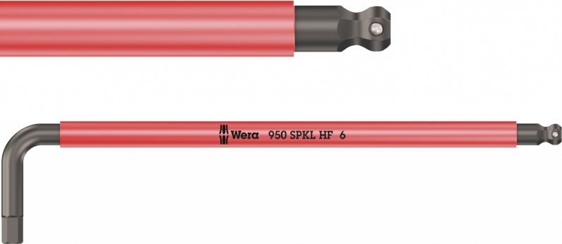 MULTICOLOUR KLUCZ TRZPIENIOWY DŁUGI Z KULKĄ, METRYCZNY 6X172mm WERA