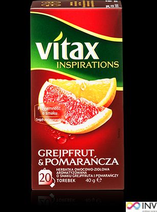 Vitax HERBATA VITAX INSPIRATIONS GREJPFRUT&POMARAŃCZA 20 TOREBEK 6691392