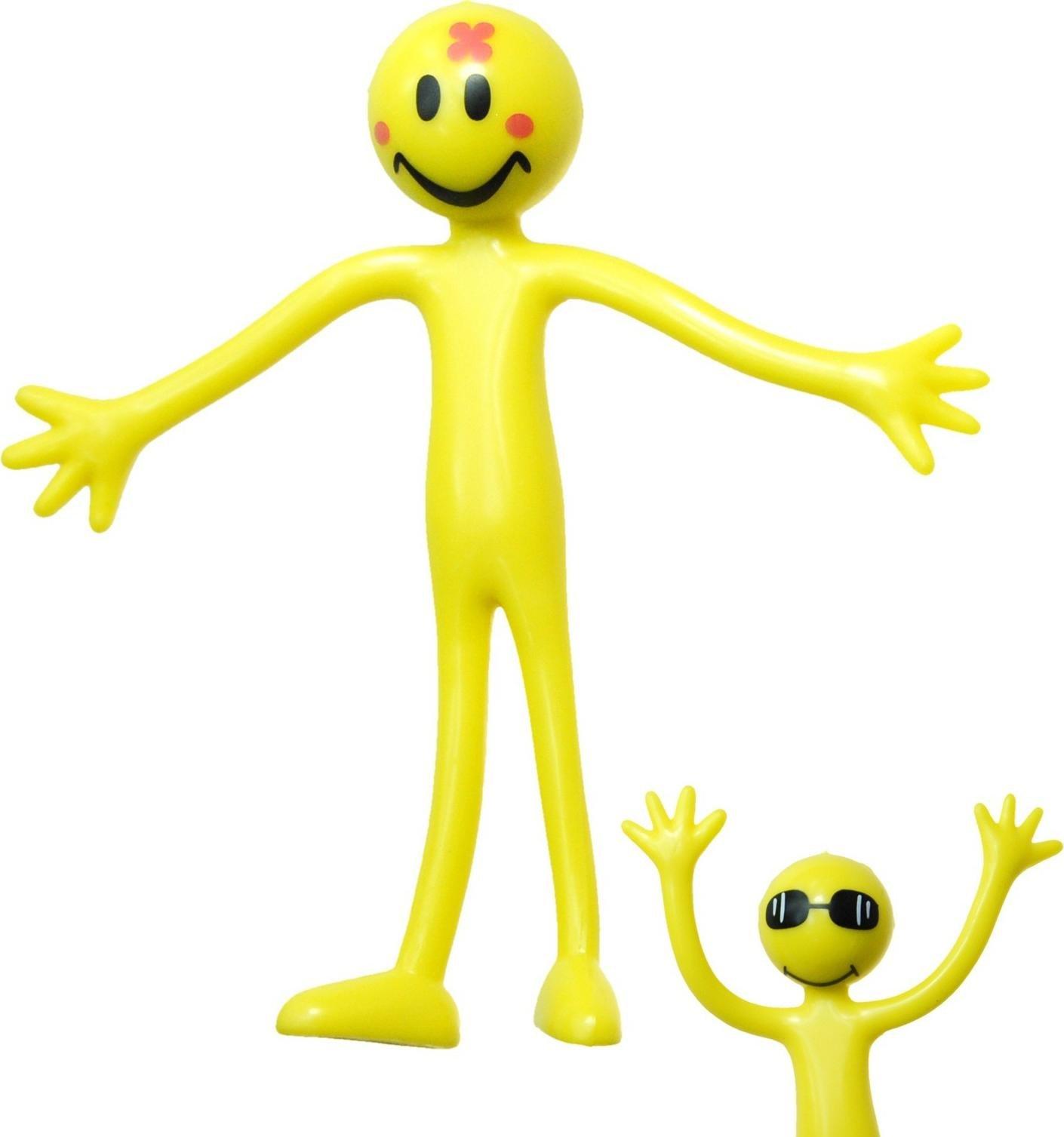 Hipo Figurka gumowa wyginana żółto-ludek 13 cm