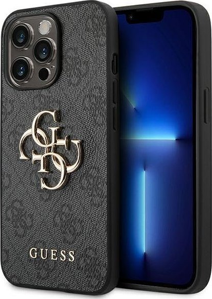 Guess 4G Big Metal Logo - Etui iPhone 14 Pro (szary)