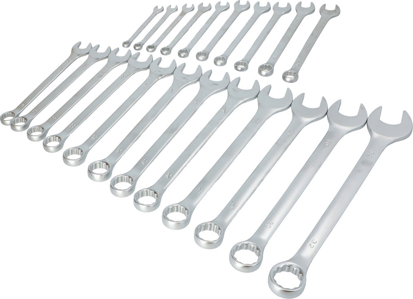 Faster Tools FASTER TOOLS Klucze płasko-oczkowe satyna zestaw 25szt. 6-32 one size