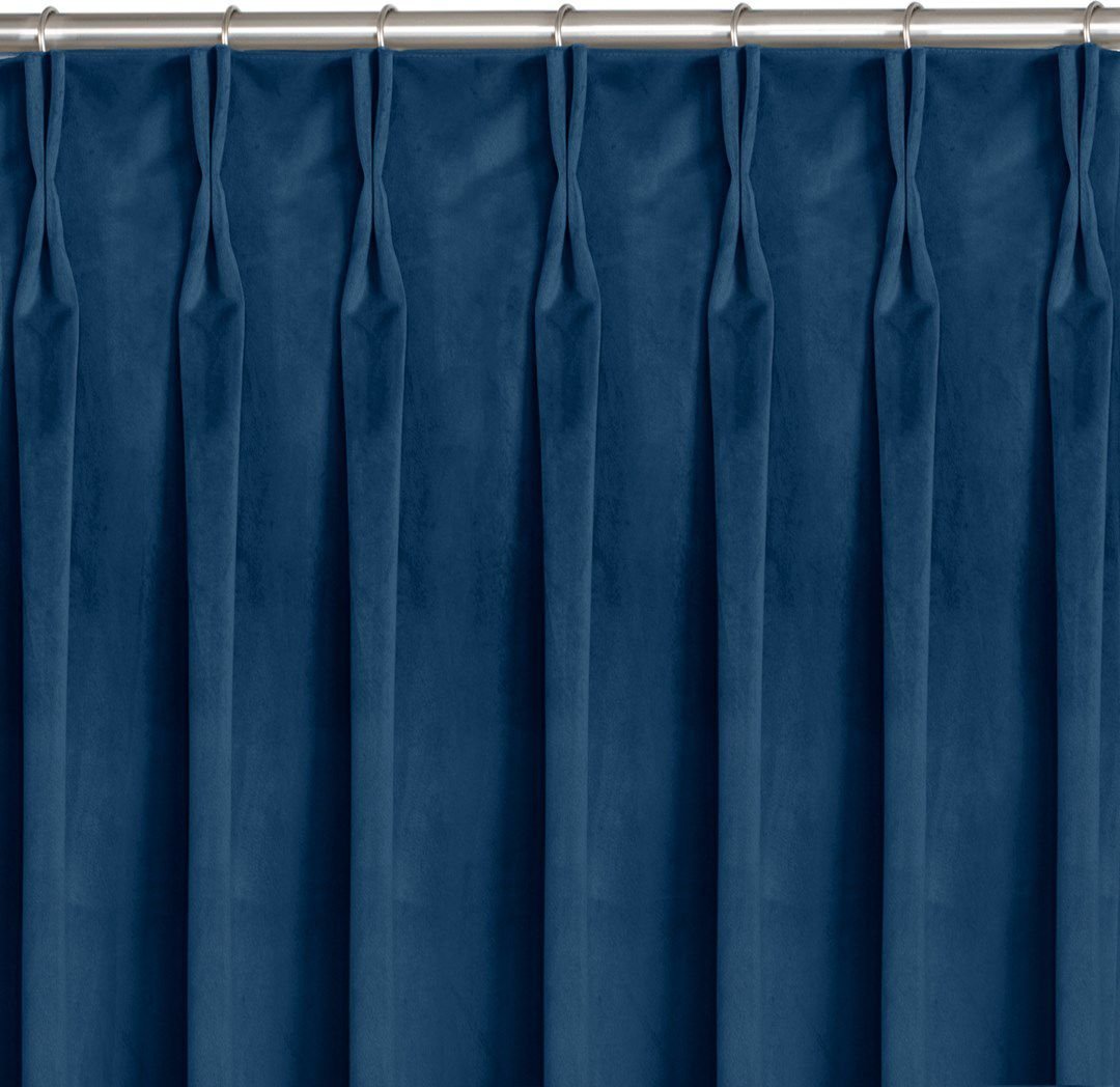 Homede Homede Zasłona VILA velvetowa na flexach 530x225 indygo wzór 2